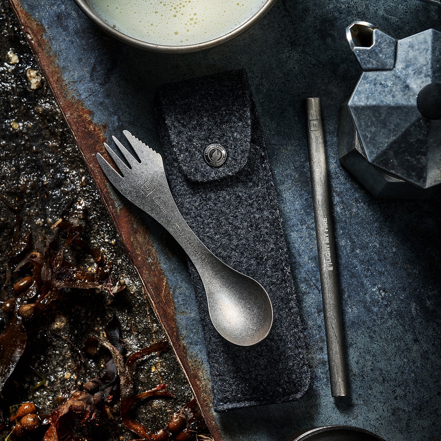 Swedish Spork´n Straw Kit Titanium - Image 3